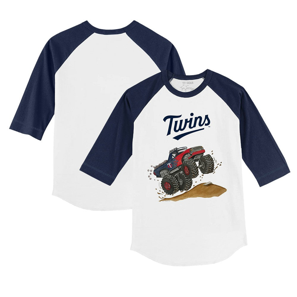 Minnesota Twins Tiny Turnip Youth Monster Truck 3/4-Sleeve Raglan T-Shirt | MLB Online