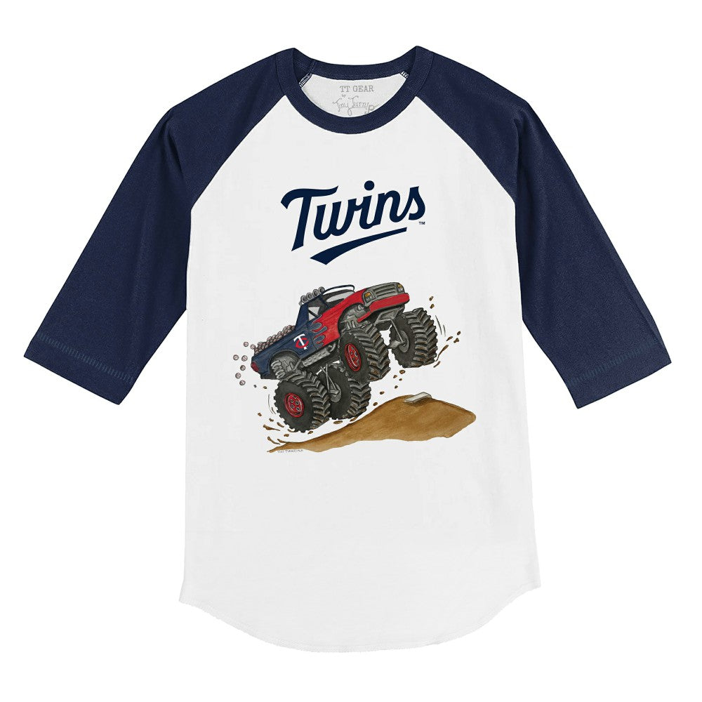 Minnesota Twins Tiny Turnip Youth Monster Truck 3/4-Sleeve Raglan T-Shirt | MLB Online