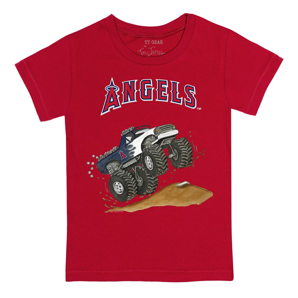 Los Angeles Angels Tiny Turnip Youth Monster Truck T-Shirt | MLB Discount