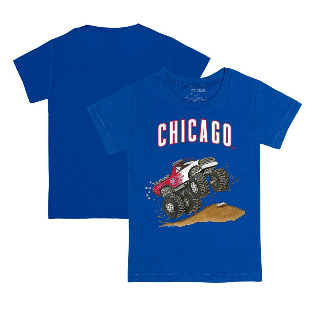 Chicago Cubs Tiny Turnip Youth Monster Truck T-Shirt | MLB Discount