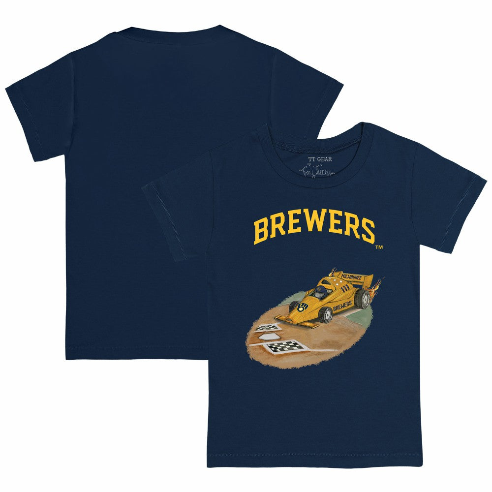 Milwaukee Brewers Tiny Turnip Youth Race Car T-Shirt | MLB US