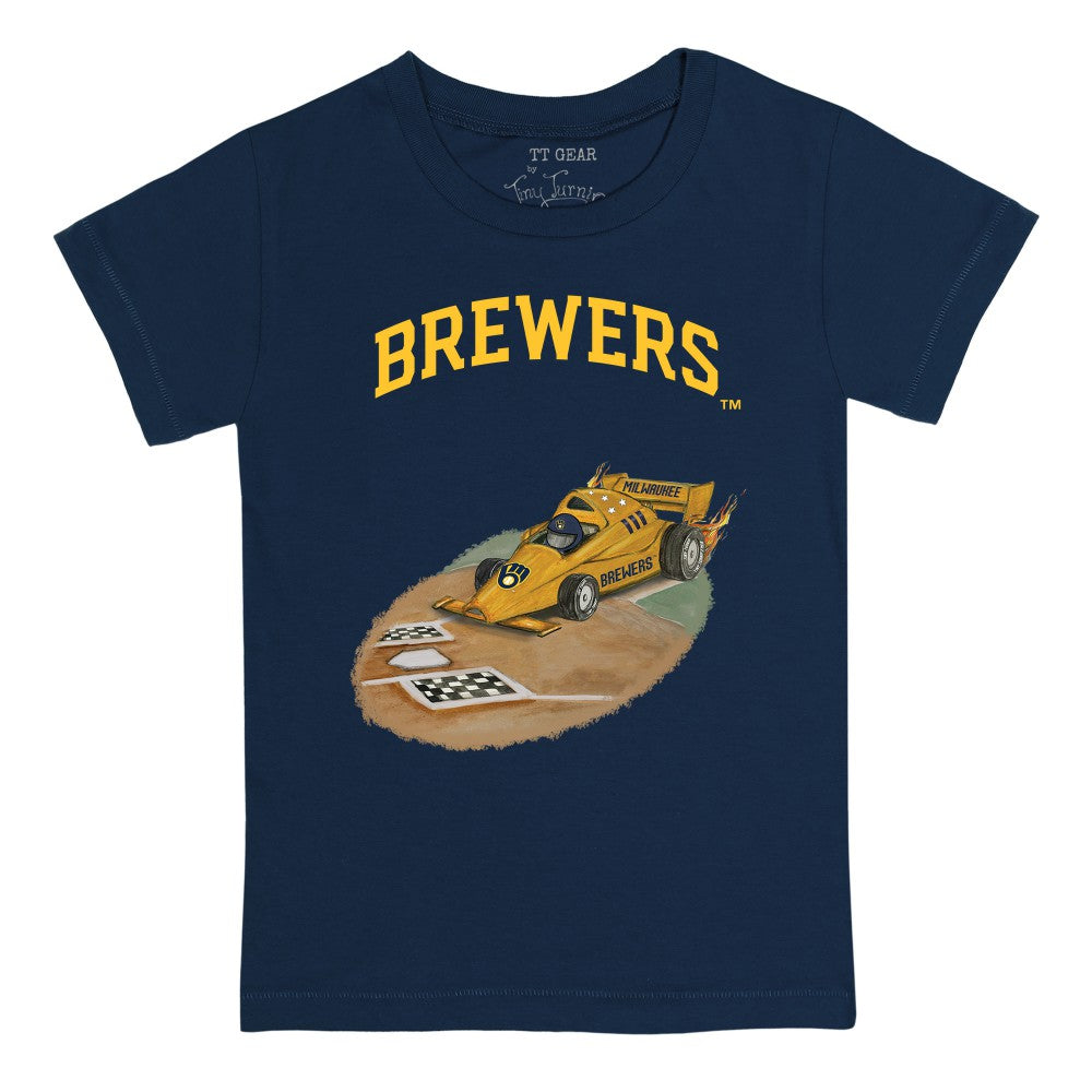 Milwaukee Brewers Tiny Turnip Youth Race Car T-Shirt | MLB US