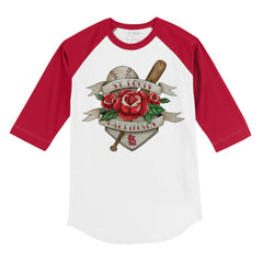 St. Louis Cardinals Tiny Turnip Youth Tattoo Rose 3/4-Sleeve Raglan T-Shirt | MLB Online