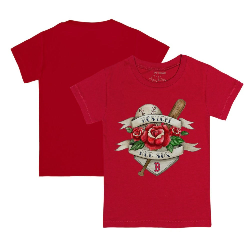 Boston Red Sox Tiny Turnip Youth Tattoo Rose T-Shirt | MLB On Sale