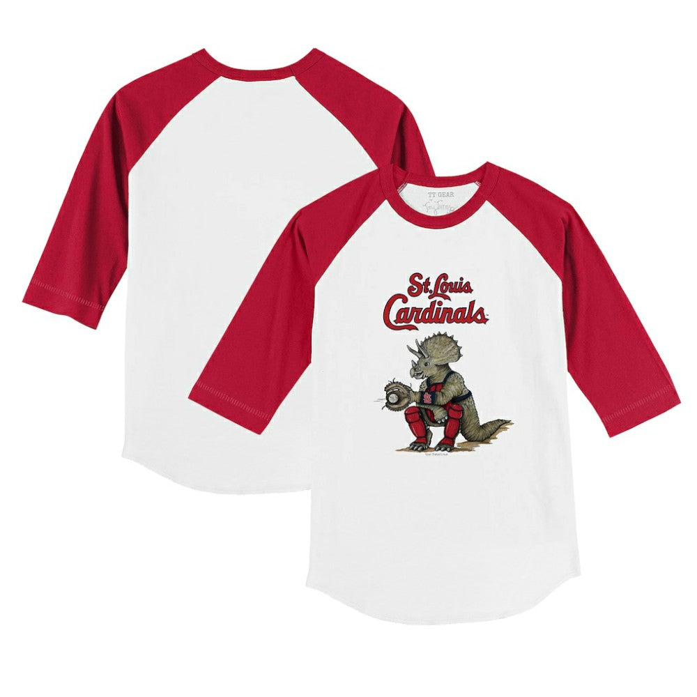 St. Louis Cardinals Tiny Turnip Youth Triceratops 3/4-Sleeve Raglan T-Shirt | MLB Near me