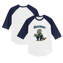 Seattle Mariners Tiny Turnip Youth Triceratops 3/4-Sleeve Raglan T-Shirt | MLB Outlet