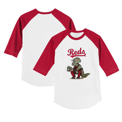 Cincinnati Reds Tiny Turnip Youth Triceratops 3/4-Sleeve Raglan T-Shirt | MLB Discount