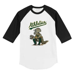 Athletics Tiny Turnip Youth Triceratops 3/4-Sleeve Raglan T-Shirt | MLB On Sale