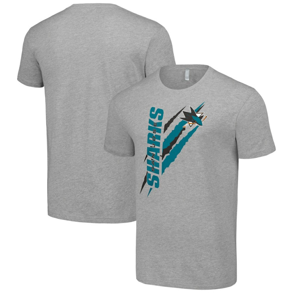 San Jose Sharks Starter Color Scratch T-Shirt On Sale
