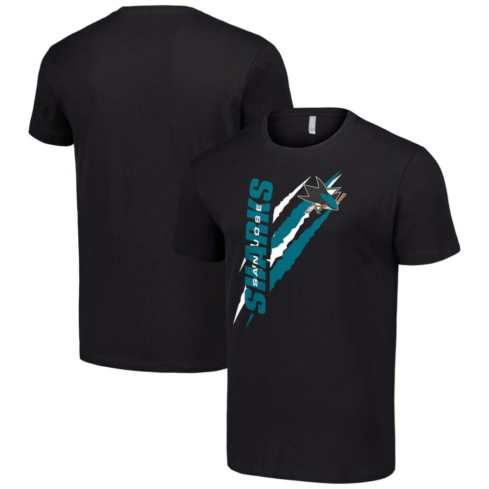 San Jose Sharks Starter Color Scratch T-Shirt Sale
