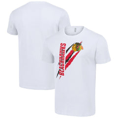 Chicago Blackhawks Starter Color Scratch T-Shirt For Sale