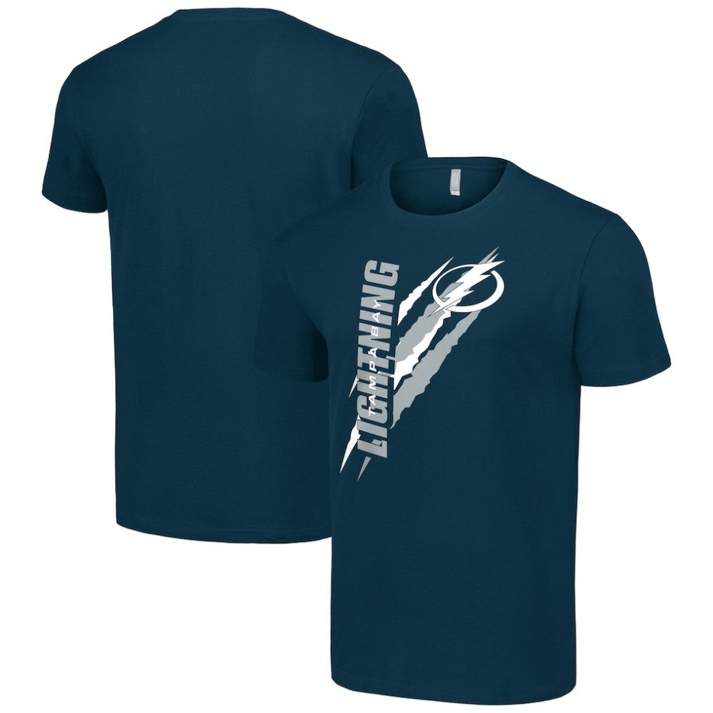 Tampa Bay Lightning Starter Color Scratch T-Shirt On Sale