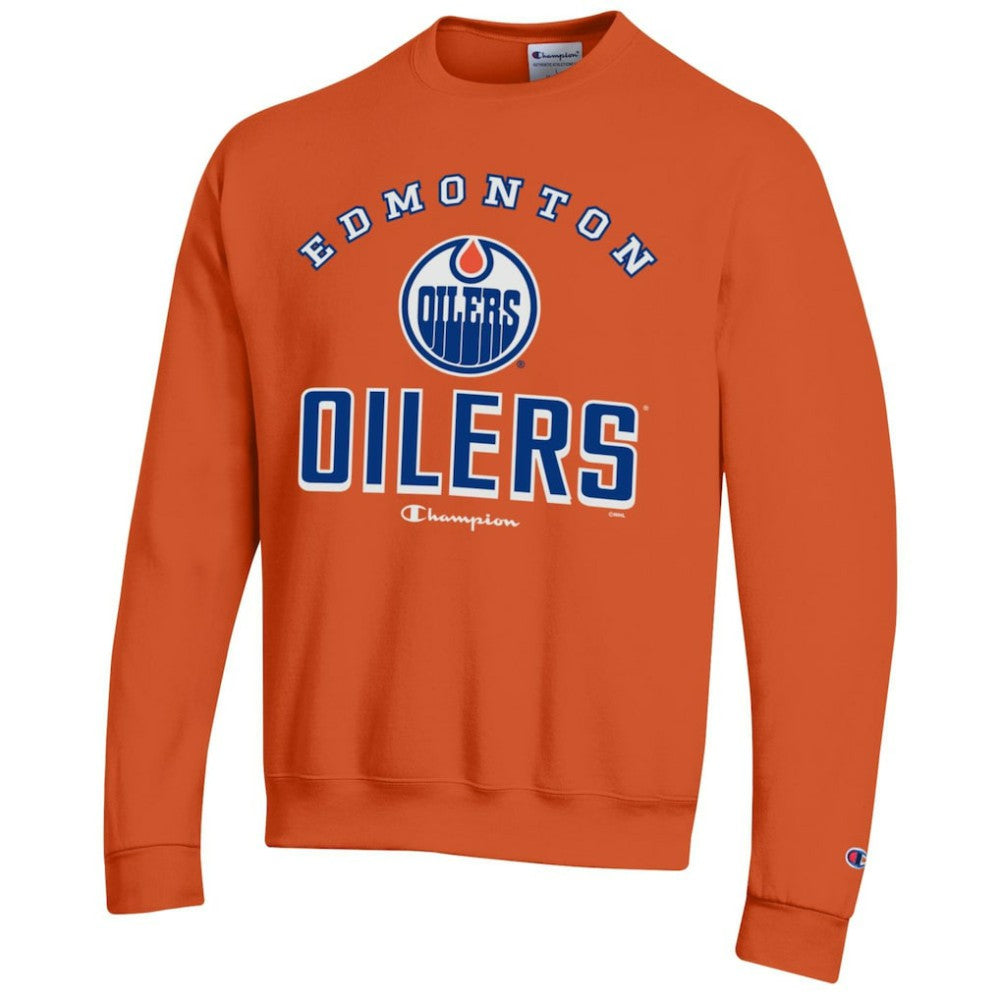 Edmonton Oilers Champion Eco Powerblend Crewneck Sweatshirt Discount