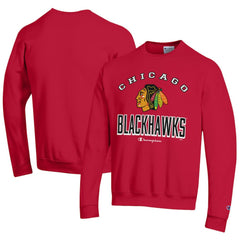 Chicago Blackhawks Champion Eco Powerblend Crewneck Sweatshirt On Sale