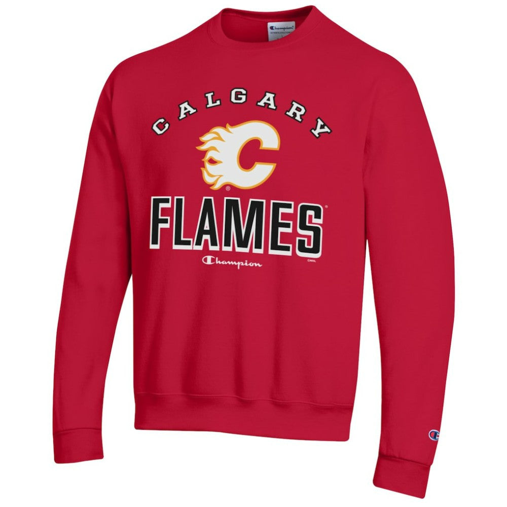 Calgary Flames Champion Eco Powerblend Crewneck Sweatshirt For Sale