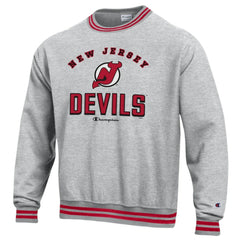 New Jersey Devils Champion Reverse Weave Yarn Dye Pullover Sweatshirt Outlet