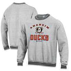 Anaheim Ducks Champion Reverse Weave Yarn Dye Pullover Sweatshirt On Sale