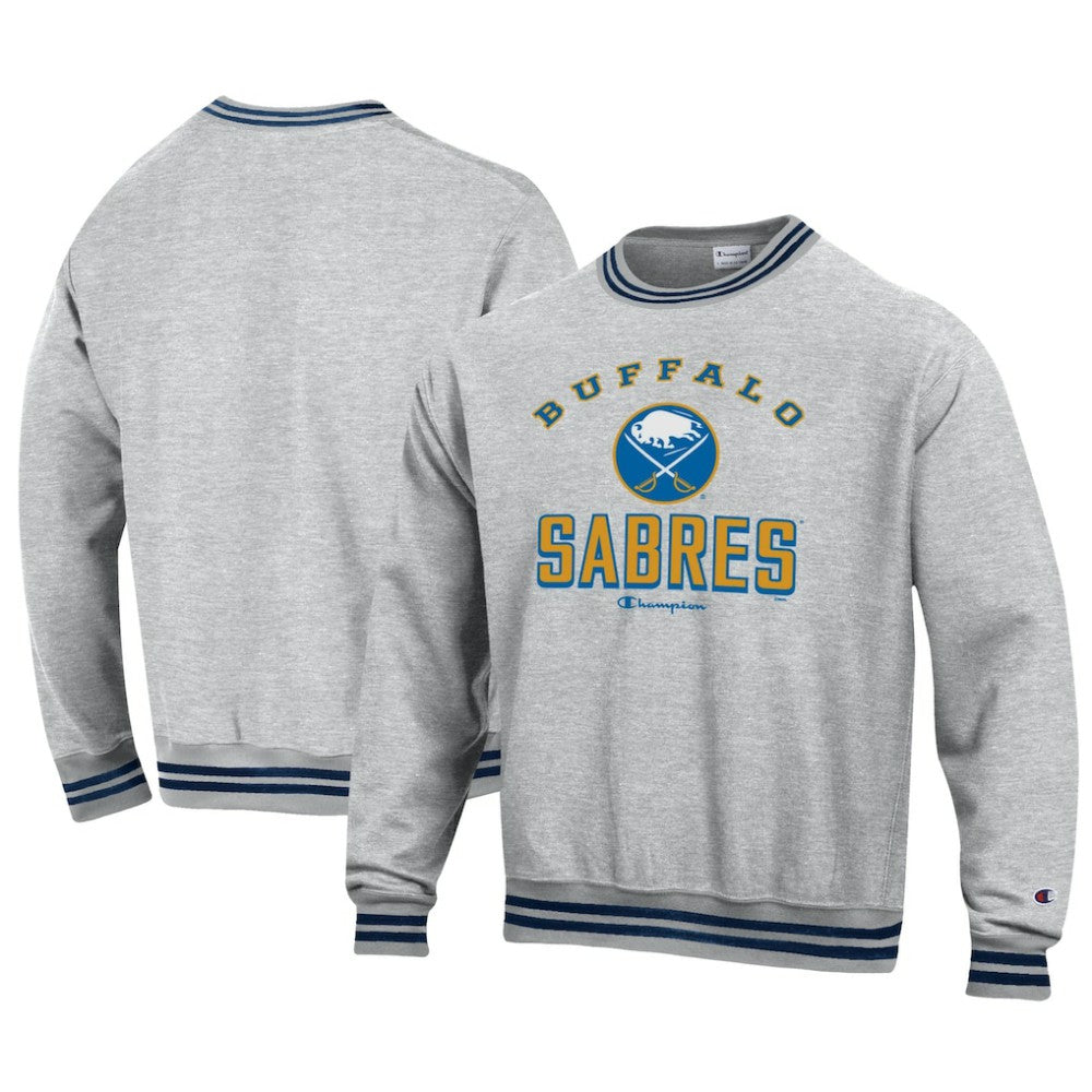 Buffalo Sabres Champion Reverse Weave Yarn Dye Pullover Sweatshirt On Sale