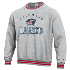 Columbus Blue Jackets Champion Reverse Weave Yarn Dye Pullover Sweatshirt On Sale