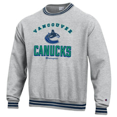 Vancouver Canucks Champion Reverse Weave Yarn Dye Pullover Sweatshirt Discount