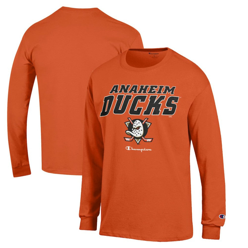 Anaheim Ducks Champion Long-Sleeve Jersey T-Shirt Outlet