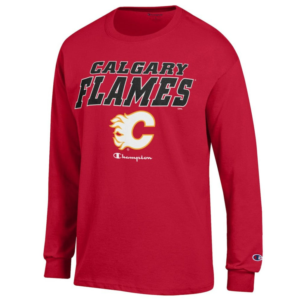 Calgary Flames Champion Long-Sleeve Jersey T-Shirt Outlet