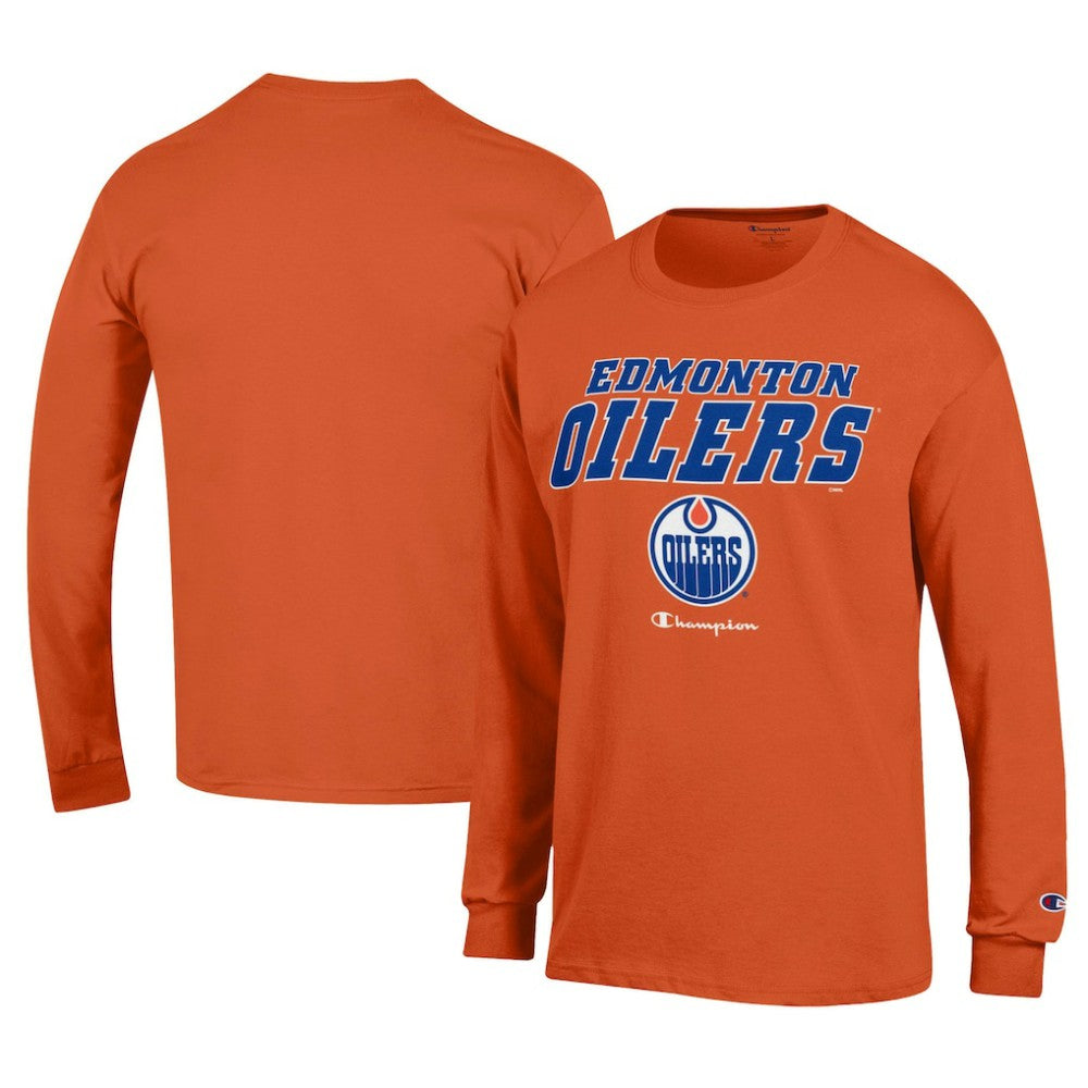 Edmonton Oilers Champion Long-Sleeve Jersey T-Shirt Sale