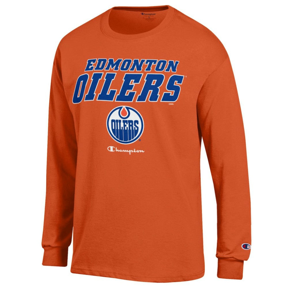 Edmonton Oilers Champion Long-Sleeve Jersey T-Shirt Sale