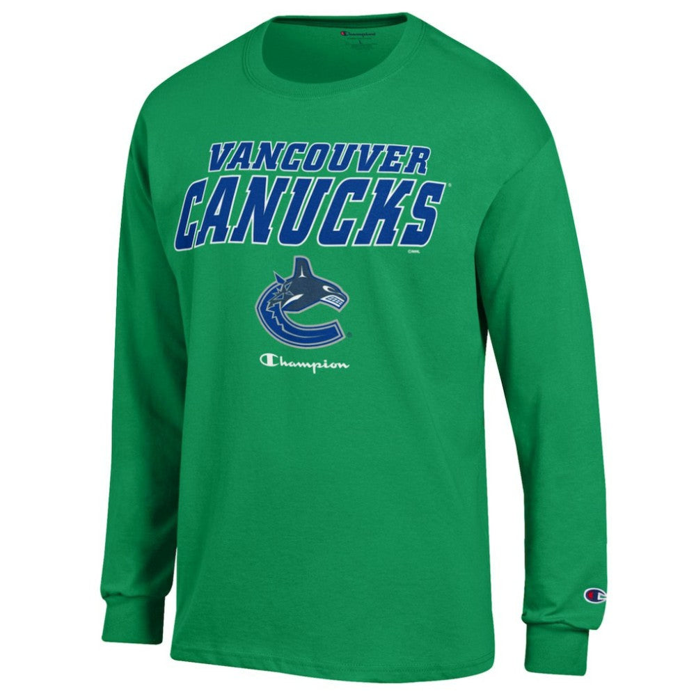 Vancouver Canucks Champion Long-Sleeve Jersey T-Shirt Sale
