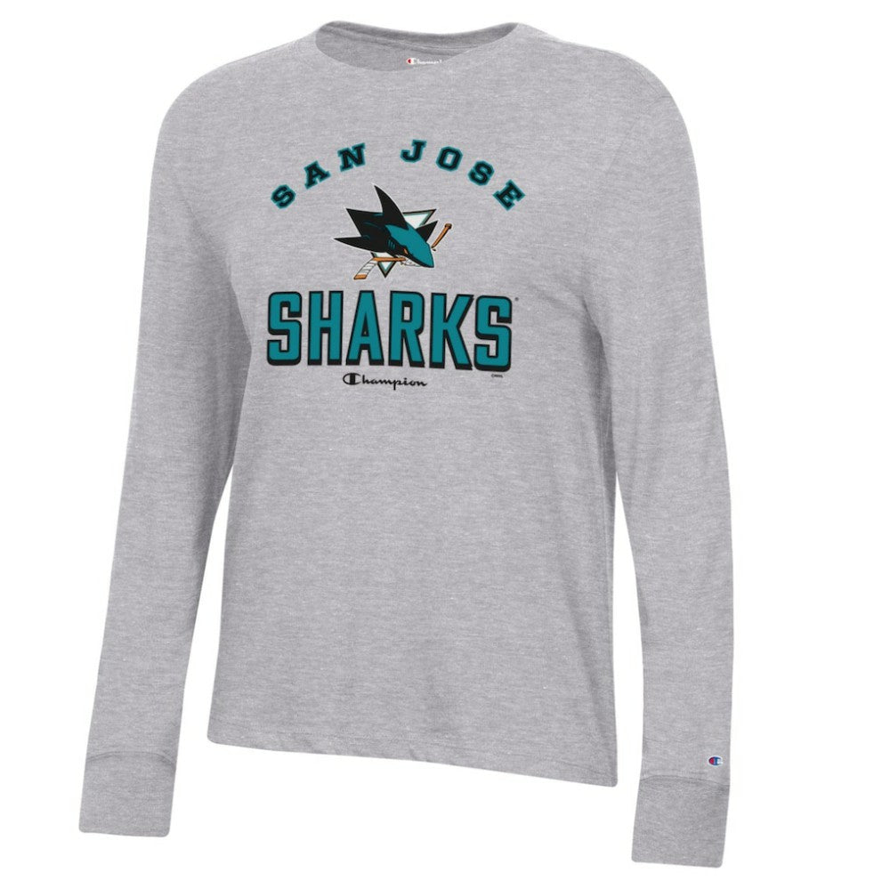 San Jose Sharks Champion Women's Core Long Sleeve T-Shirt For Sale