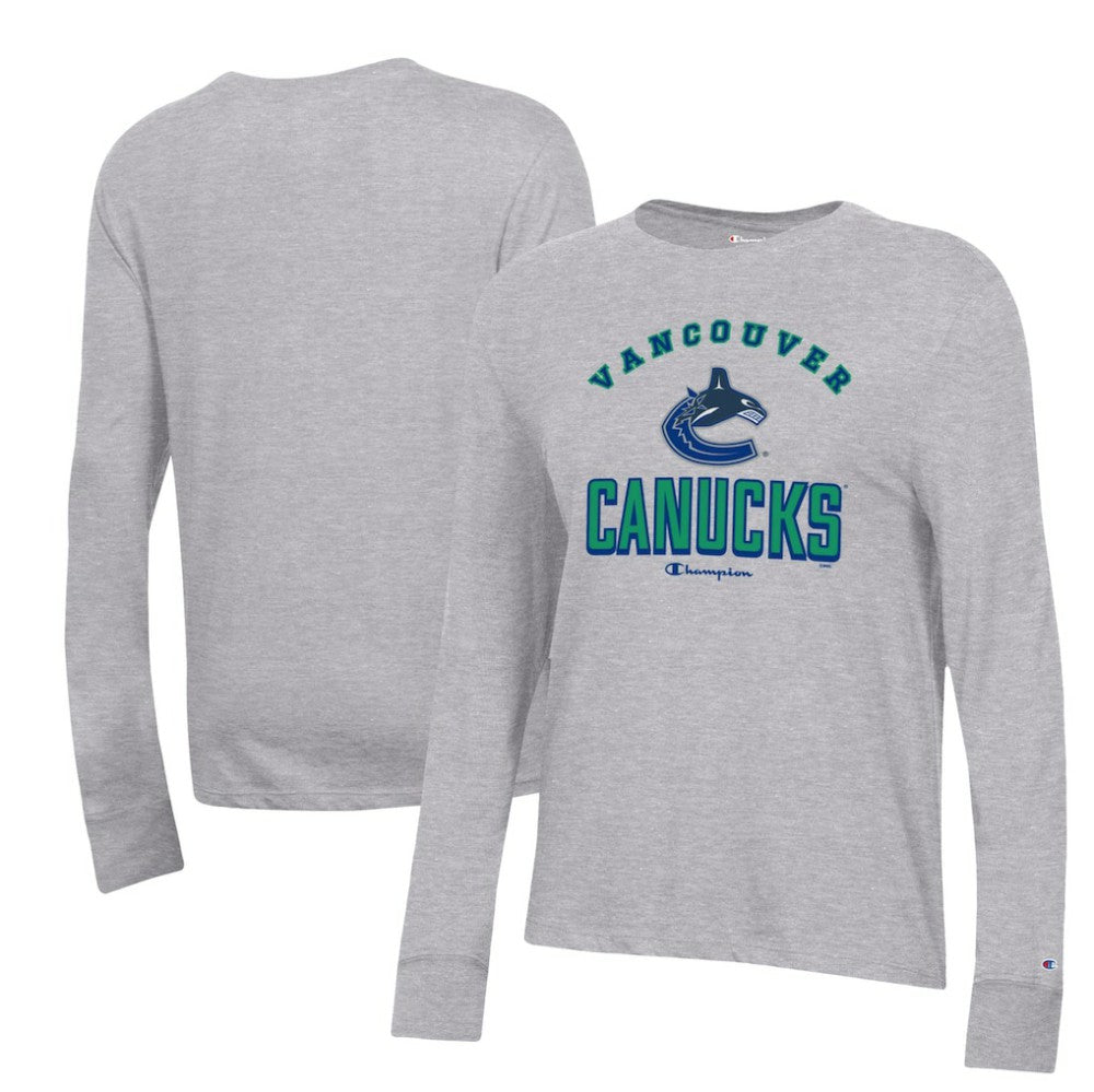 Vancouver Canucks Champion Women's Core Long Sleeve T-Shirt For Sale
