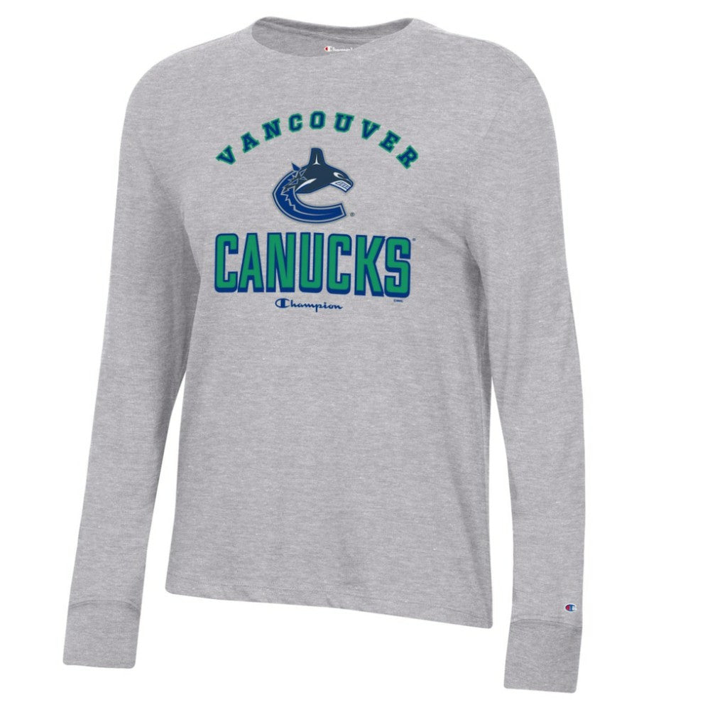 Vancouver Canucks Champion Women's Core Long Sleeve T-Shirt For Sale