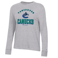 Vancouver Canucks Champion Women's Core Long Sleeve T-Shirt For Sale