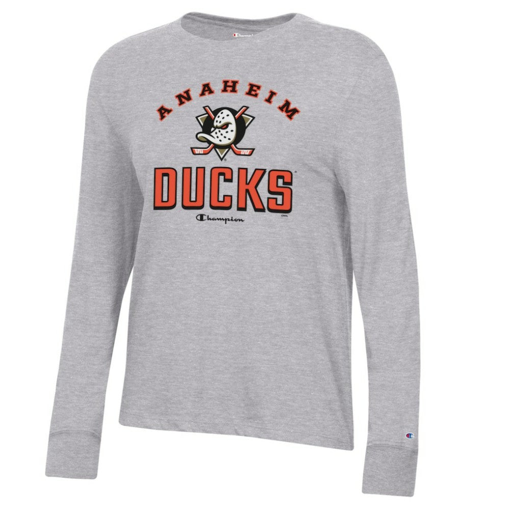 Anaheim Ducks Champion Women's Core Long Sleeve T-Shirt Outlet