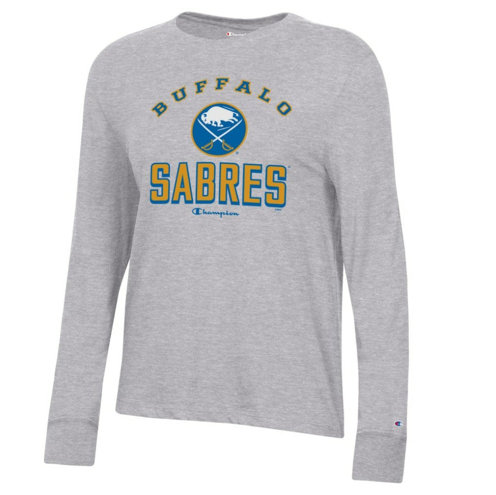 Buffalo Sabres Champion Women's Core Long Sleeve T-Shirt On Sale