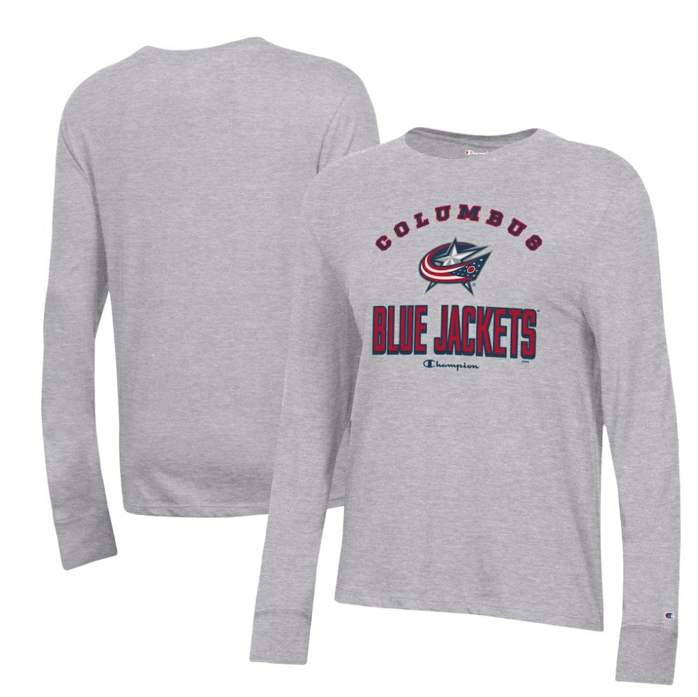 Columbus Blue Jackets Champion Women's Core Long Sleeve T-Shirt On Sale