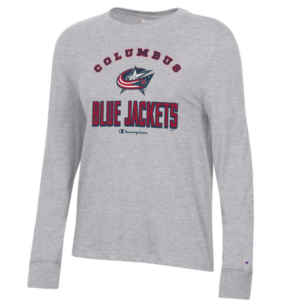 Columbus Blue Jackets Champion Women's Core Long Sleeve T-Shirt On Sale