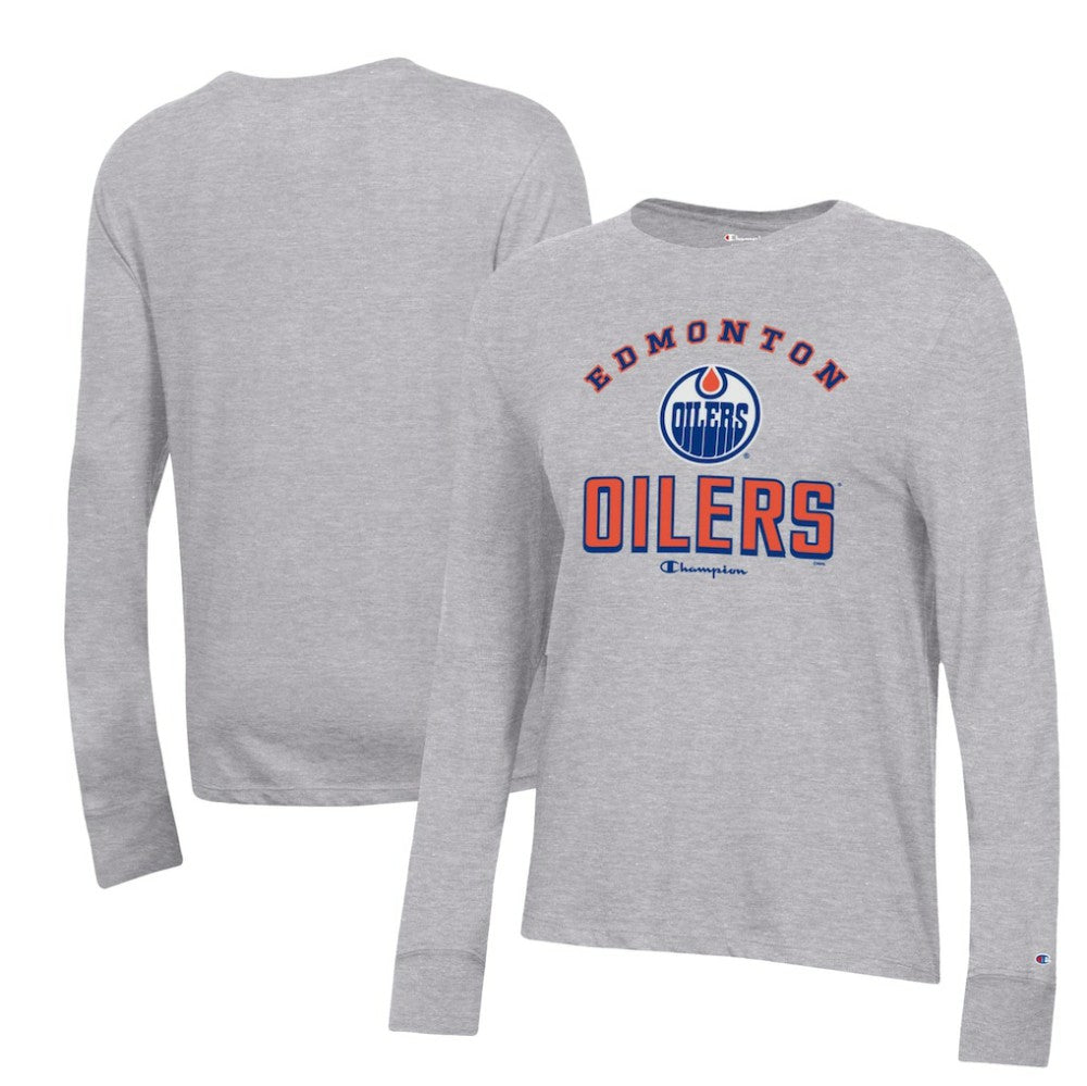 Edmonton Oilers Champion Women's Core Long Sleeve T-Shirt On Sale