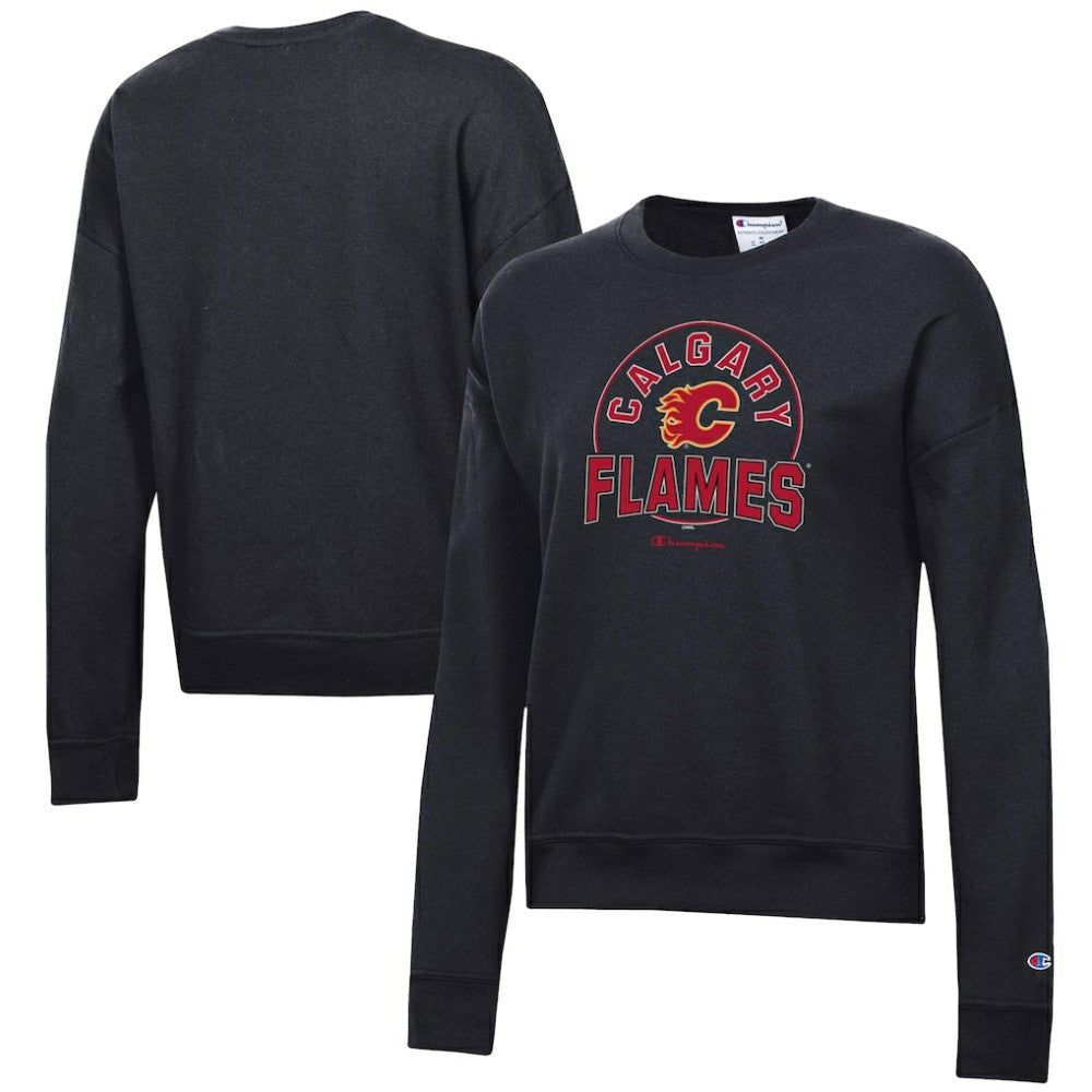 Calgary Flames Champion Women's Powerblend Pullover Sweatshirt Sale