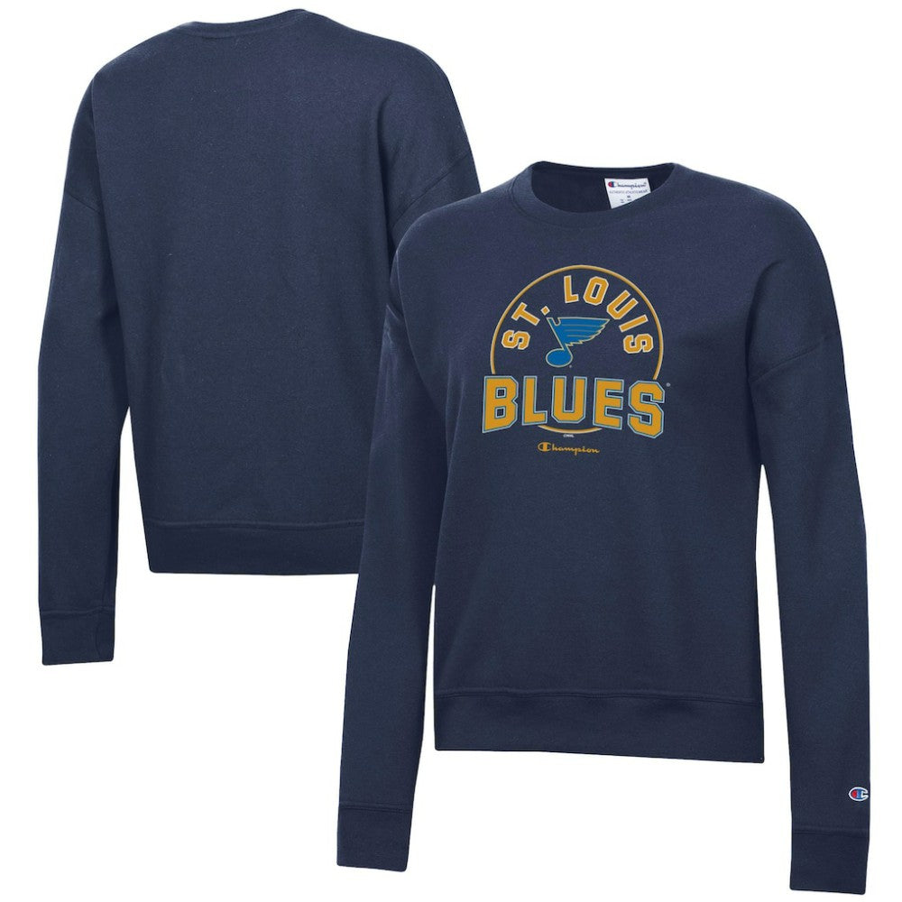 St. Louis Blues Champion Women's Powerblend Pullover Sweatshirt Outlet