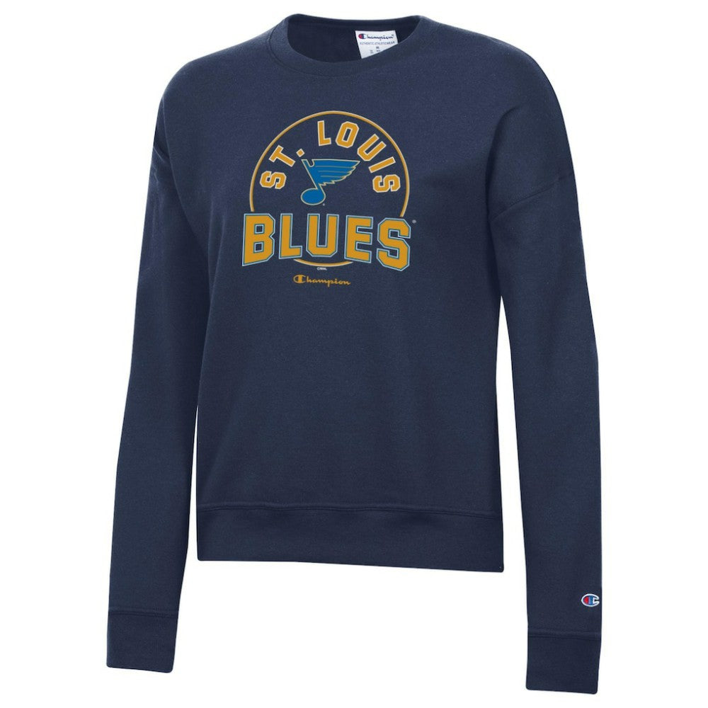 St. Louis Blues Champion Women's Powerblend Pullover Sweatshirt Outlet