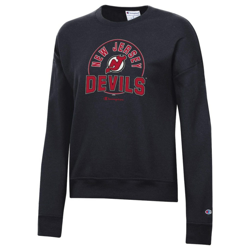 New Jersey Devils Champion Women's Powerblend Pullover Sweatshirt On Sale