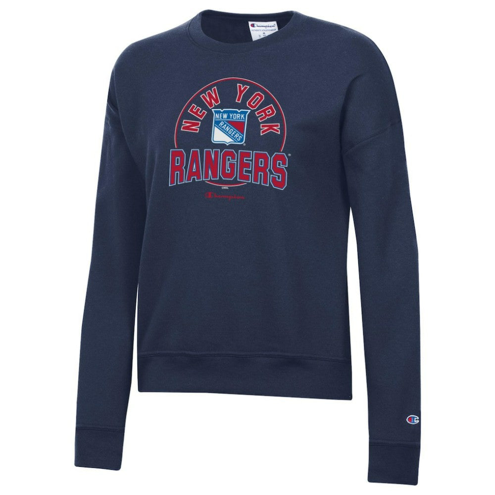 New York Rangers Champion Women's Powerblend Pullover Sweatshirt On Sale
