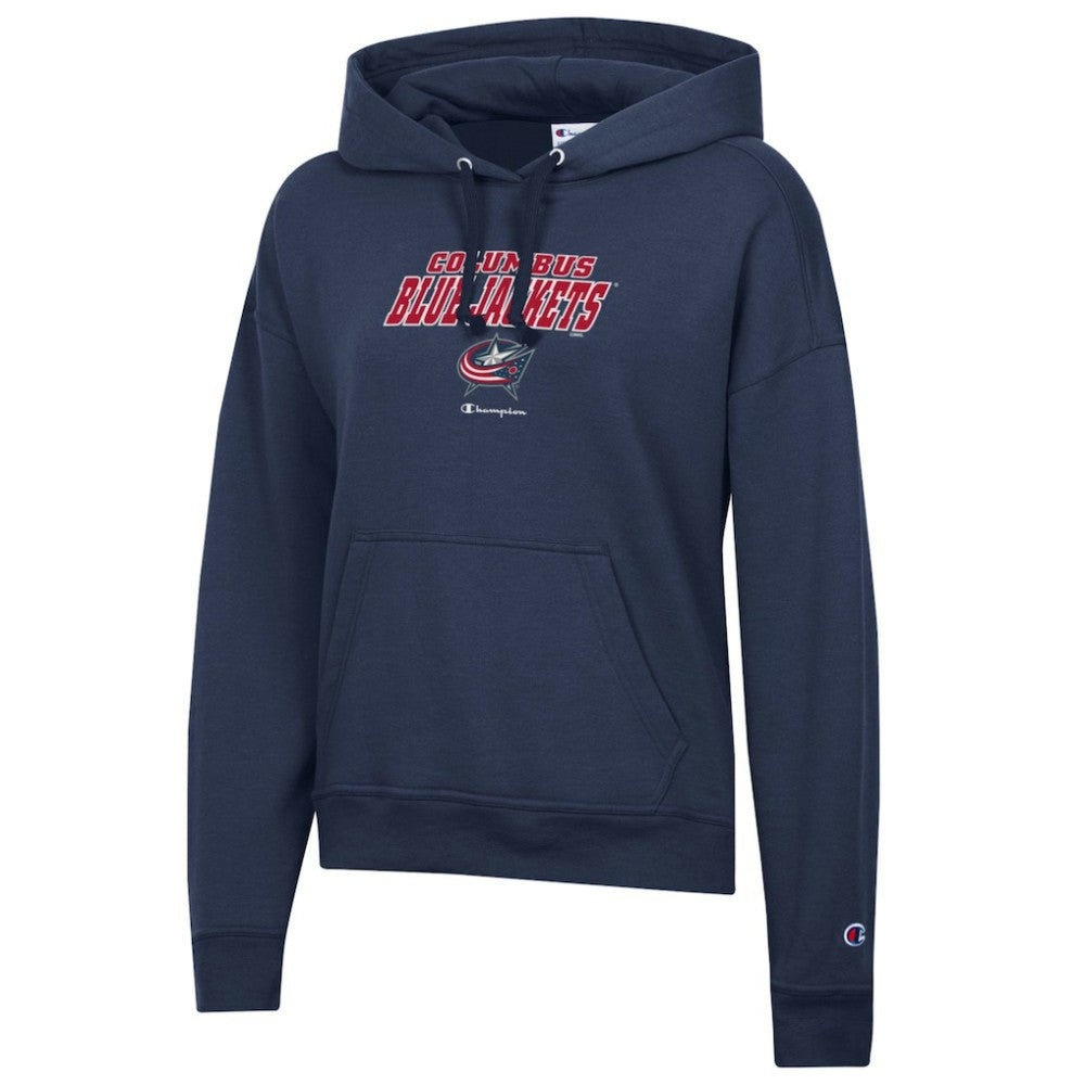Columbus Blue Jackets Champion Women's Powerblend Fleece Pullover Hoodie Discount