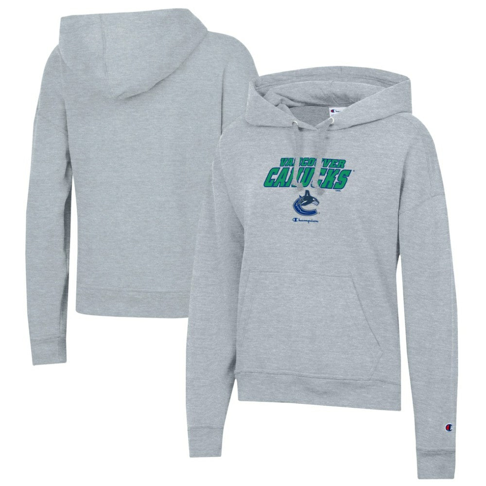 Vancouver Canucks Champion Women's Powerblend Fleece Pullover Hoodie Discount