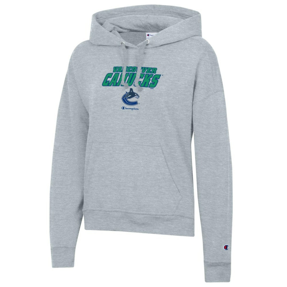 Vancouver Canucks Champion Women's Powerblend Fleece Pullover Hoodie Discount