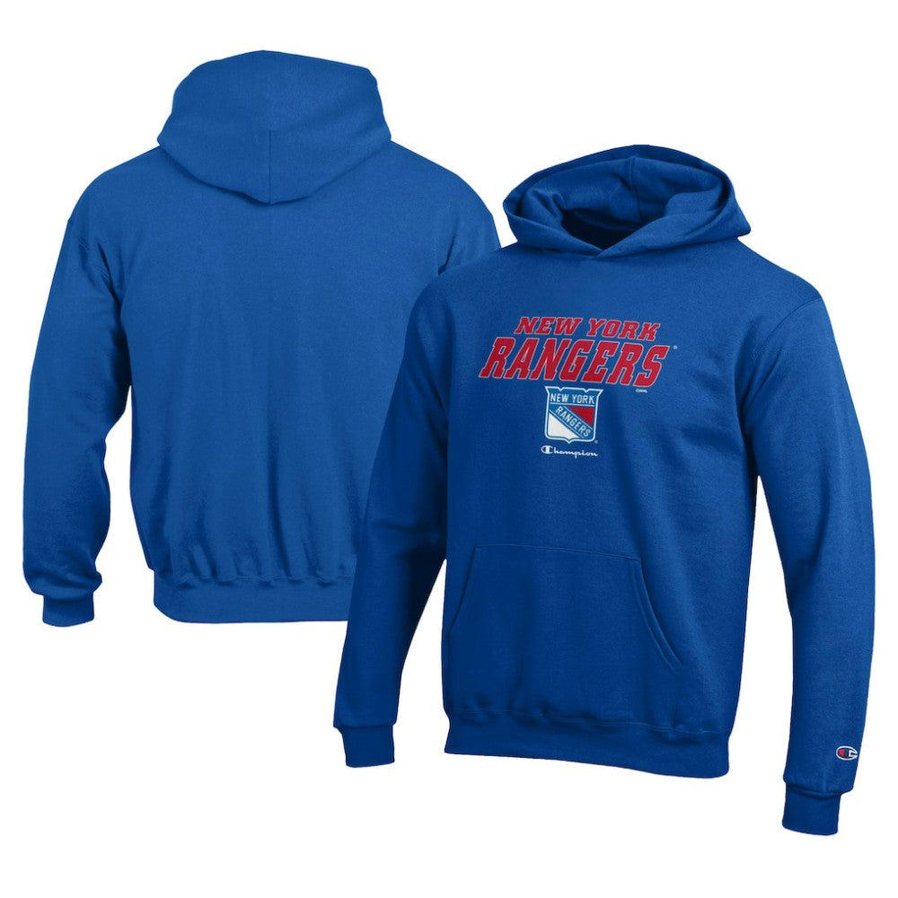 New York Rangers Champion Youth Eco Powerblend Pullover Hoodie Outlet