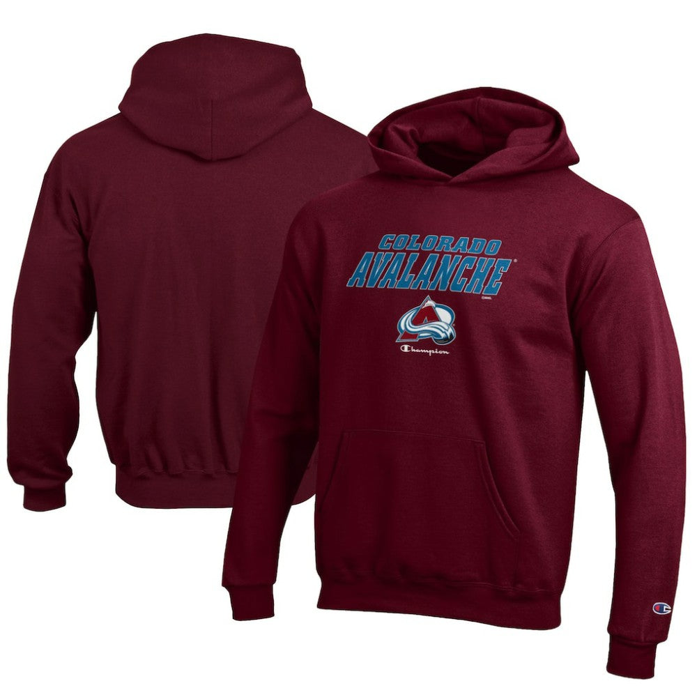 Colorado Avalanche Champion Youth Eco Powerblend Pullover Hoodie For Sale