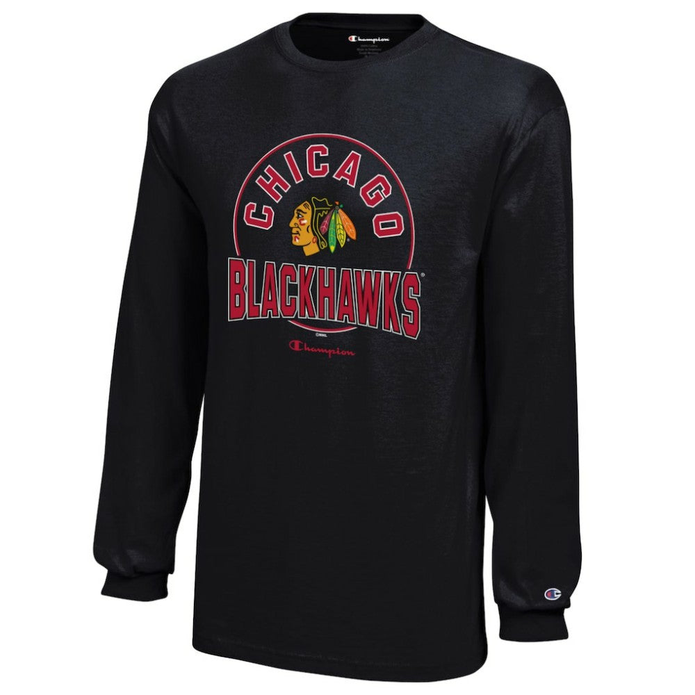 Chicago Blackhawks Champion Youth Long-Sleeve Jersey T-Shirt Discount