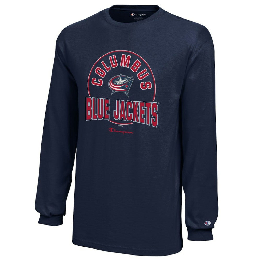 Columbus Blue Jackets Champion Youth Long-Sleeve Jersey T-Shirt Discount